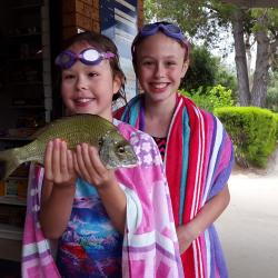 Children love to go fishing when on holiday in Moruya
